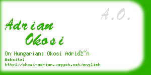 adrian okosi business card